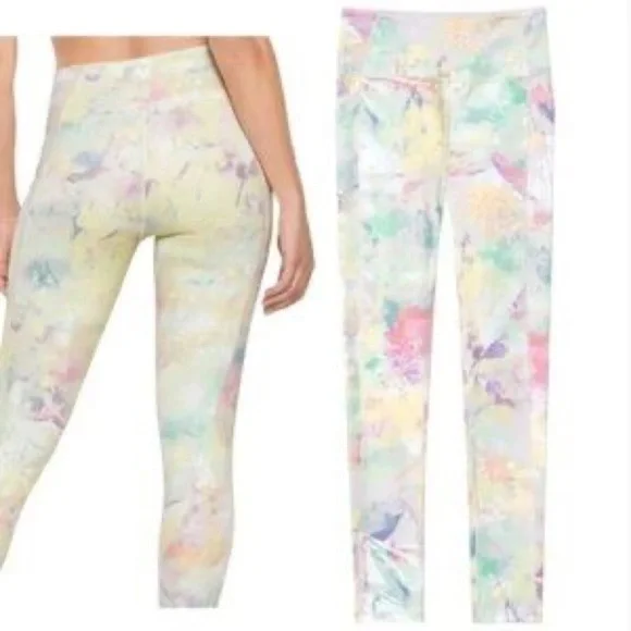 Victoria’s Secret Rainbow Leaves High Rise Essential Pockets Leggings Size 8 MED - Picture 2 of 7